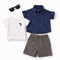 Baby Boy 3Pc Combo Suit Set Shirt T-Shirt & Shorts Hawaii