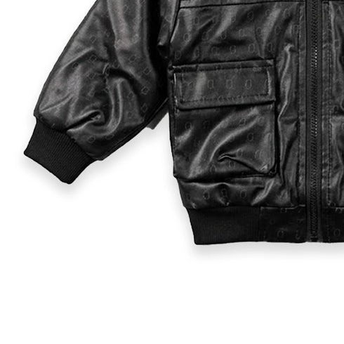 Leather Black Baby Boy Jacket 18M-6Y