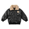 Leather Black Baby Boy Jacket 18M-6Y