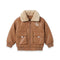 Leather Brown CK Baby Boy Jacket