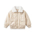 Leather Cream Baby Boy Jacket