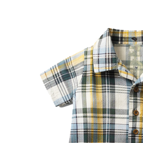Baby Boy Onesie Romper Checks Print
