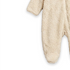 Beige Furry Baby Romper with Zipper 0-12M