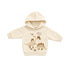Cotton Fleece Beige Baby Boy Suit Hoodie Bodysuit Trouser Set Dino