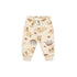 Cotton Fleece Beige Baby Boy Suit Hoodie Bodysuit Trouser Set Dino