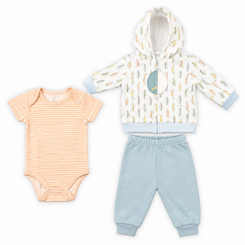 Baby Boy Suit Jacket Bodysuit & Trouser Set