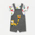 Baby Boys Dungaree Dress Set with T-Shirt & Socks Grey White The Big Boy Set