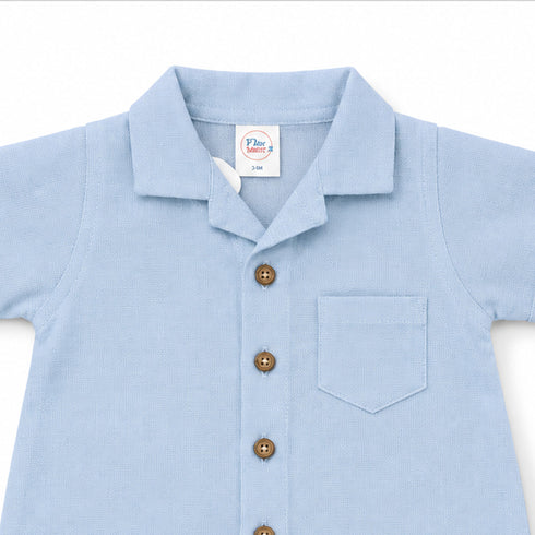 Baby Boys Formal Onesie Light Blue