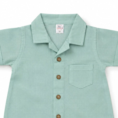 Baby Boys Formal Onesie Light Green