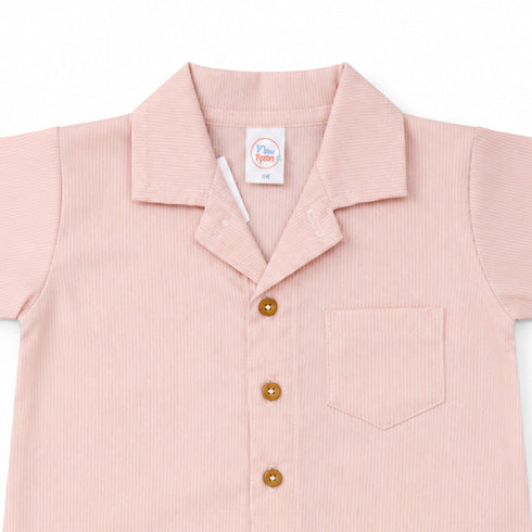 Baby Boys Formal Onesie Romper Peach Striped