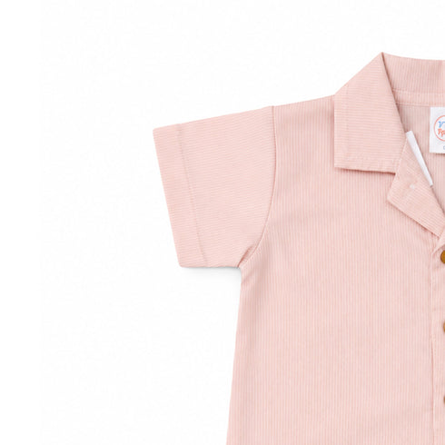 Baby Boys Formal Onesie Romper Peach Striped