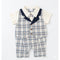 Baby Boys Formal Romper Bow Style Checks