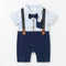 Baby Boys Formal Romper Suspenders Bow Style