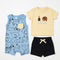 Baby Boys T-Shirt Onesie & Shorts 3-Piece Set Cream Elephant Set