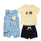 Baby Boys T-Shirt Onesie & Shorts 3-Piece Set Cream Elephant Set