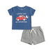 Baby Boys T-Shirt & Sando Shirt with Shorts Set Blue Little Guy Big Adventure Set