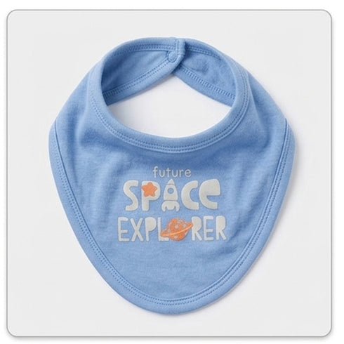 Baby Boys T-Shirt & Shorts Set with Bib & Socks Blue Galactic Space Explorer Set