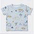 Baby Boys T-Shirt & Shorts Set with Bib & Socks Blue Purple Dino Set