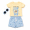 Baby Boys T-Shirt & Shorts Set with Sunglasses Offwhite Never Stop Exploring Space Set