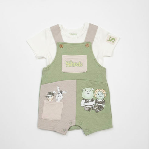 Dungaree T-Shirt Set Green White Shrek