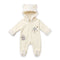 Baby Girl Winter Zipper Romper 0-9M