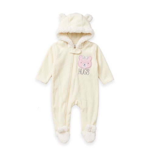 Baby Girl Winter Zipper Romper 0-9M