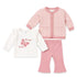 Front Open Baby Girl Dresses Shirt T-Shirt Trouser Set