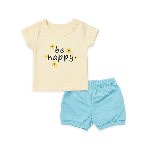 Baby Girls 2 T-Shirts & 2 Shorts Set Floral Set