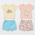 Baby Girls 2 T-Shirts & 2 Shorts Set Floral Set