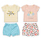 Baby Girls 2 T-Shirts & 2 Shorts Set Floral Set