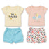 Baby Girls 2 T-Shirts & 2 Shorts Set Floral Set