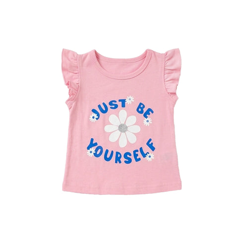 Baby Girls 3-Piece Set 2 T-Shirts 1 Shirt Blue Pink Floral Set