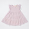 Baby Girls Cotton Embroidered Frock Baby Pink Chikan Style