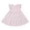 Baby Girls Cotton Embroidered Frock Baby Pink Chikan Style