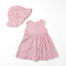 Baby Girls Cotton Frock with Hat Pink Floral