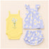 Baby Girls Cotton Suit Set Frock Bodysuit and Panty Blue Yellow Floral