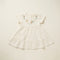 Baby Girls Cotton Embroidered Frock Cream Floral Embroidery