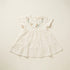 Baby Girls Cotton Embroidered Frock Cream Floral Embroidery
