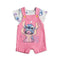 Baby Girls Dangri Suit with T-Shirt Pink Stitch Design