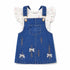 Baby Girls Dungaree Dress Set with T-Shirt Dark Blue Glittered Set