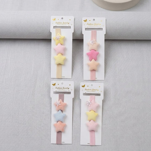 Baby Girls Headband Mixed Stars (Assorted Color)