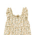Baby Girls Cotton Jumpsuit Cream Floral Print with Headband