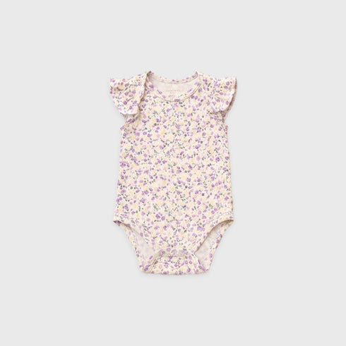 Baby Girls Pack of 3 Onesies Party Wear Frock Style Yellow Purple Textured Printed