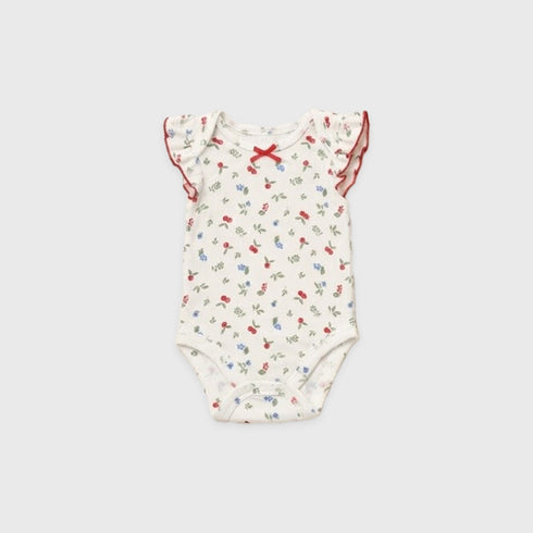 Baby Girls Pack of 3 Onesies Party Wear White Blue Textured Printed
