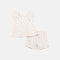 Baby Girls Suit Set Cotton Frock Shorts White Printed