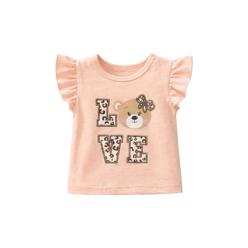 Baby Girls T-Shirt Bodysuit & Shorts Suit Set
