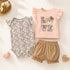 Baby Girls T-Shirt Bodysuit & Shorts Suit Set