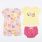 Baby Girls T-Shirt Onesie & Panty 3-Piece Set Cream Pink Love Set