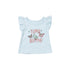 Baby Girls T-Shirt & Shorts Set with Headband Light Blue Butterfly Time to Shine Flutter Set