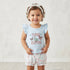 Baby Girls T-Shirt & Shorts Set with Headband Light Blue Butterfly Time to Shine Flutter Set